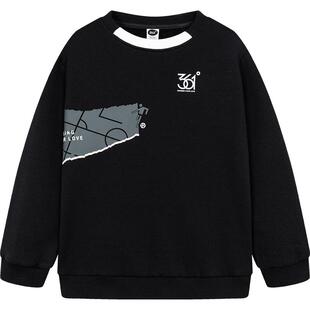 【商场同款】361度童装男童套头卫衣2024年冬季新款中大童卫衣