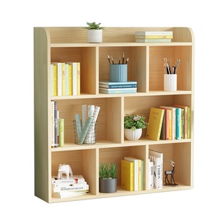 实木桌面书架办公桌上立式多层置物架学生书桌分层收纳架小书柜子