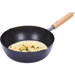 【自营】煌铁锅日本进口熟铁炒锅无涂层平底煎迷你24小炒菜锅家用