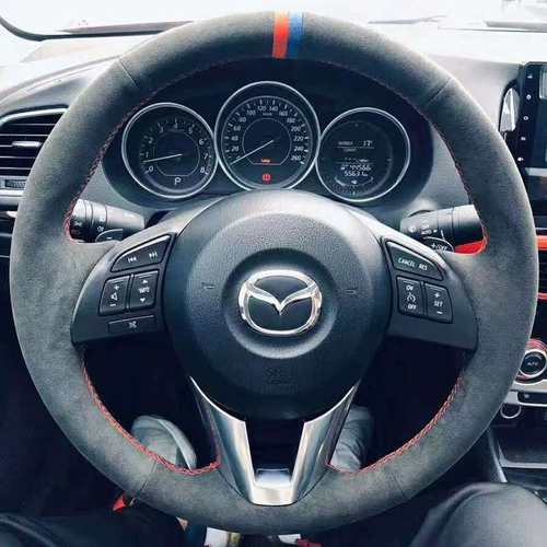 14-16款马自达昂克赛拉方向盘套真皮阿特兹cx-4 cx-5把套手缝专用