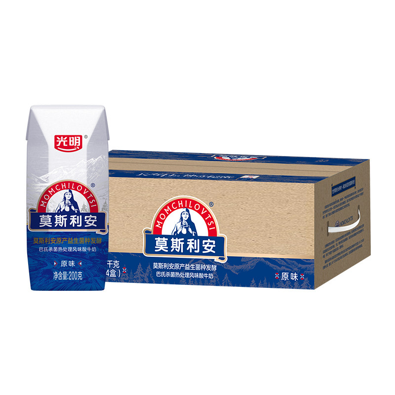 光明莫斯利安常温酸奶整箱经典原味200g*24盒学生早餐营养奶