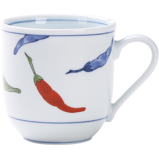 樱花道日本进口陶瓷水杯马克杯 光峰日式釉下彩杯子 轻巧300ml