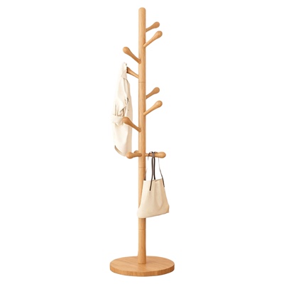 实木挂衣架落地小型结实次净衣架