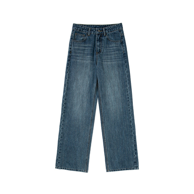 UNRETRO复古水洗直筒牛仔裤女