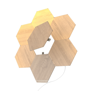 海外Nanoleaf木纹奇光板客厅书房卧室智能语音声光可调光量子灯