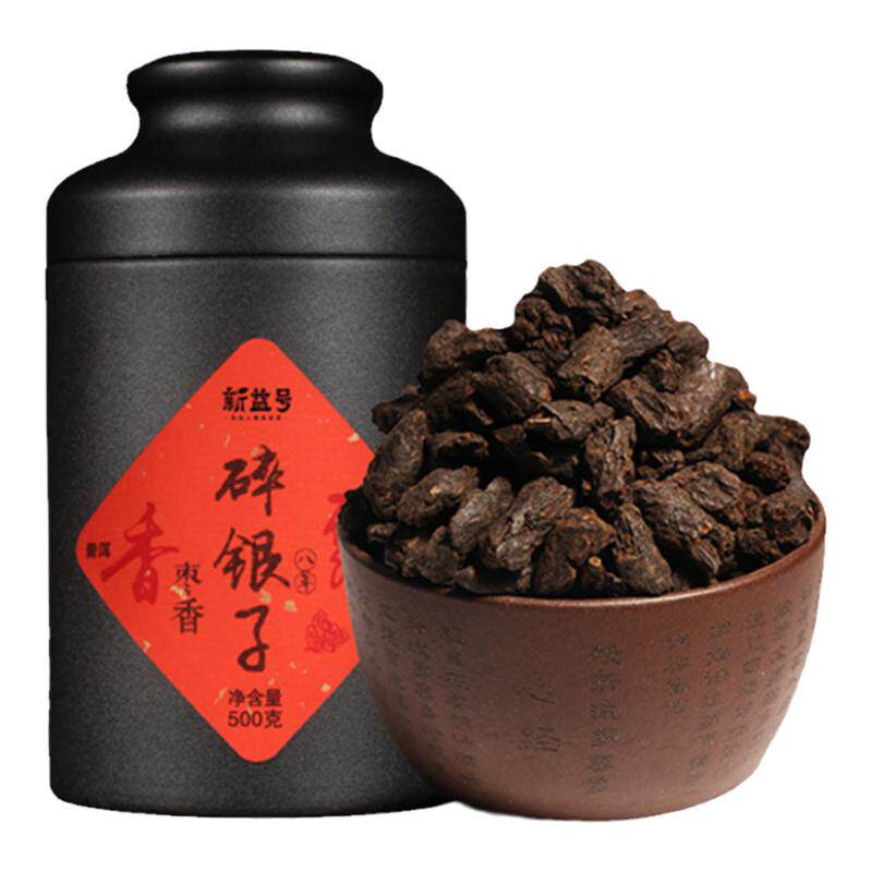 新益号八年枣香小粒罐装茶化石