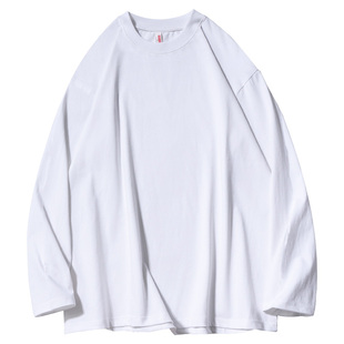 280g索罗娜重磅长袖T恤男女sorona高级感小领口百搭打底衫上衣服