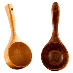 日式大汤勺吃螺蛳粉木勺子吃播网红嗦粉喝汤勺家用长柄拉面勺粥勺