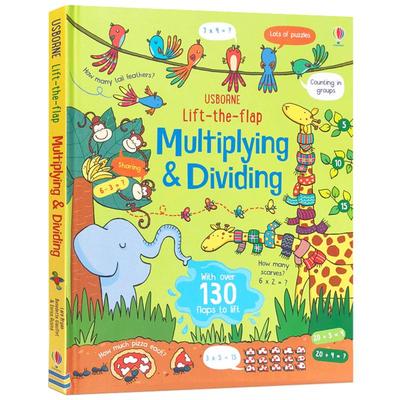 英文原版Multiplying & Dividing乘除法知识点技巧学习Usborne尤斯伯恩儿童数学早教英语启蒙认知绘本纸板翻翻书