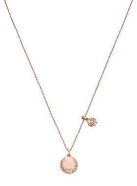 阿玛尼女士玫瑰金四叶草吊牌项链