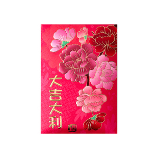 马年新款高档国潮新年红包袋红色花卉图案祝福语利是封春节压岁钱