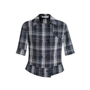 Age of Ascent 细节主义复古双排扣多穿法中袖收腰短袖衬衫设计感