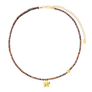 洞天TONETALE花间雨串珠项链锁骨链虎眼石女拉丝小众轻奢配饰饰品