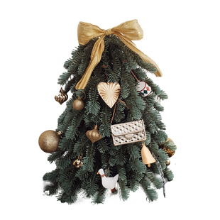 纯pe诺贝松圣诞树仿真客厅桌面小型装饰场景迷你diy新款家用摆件