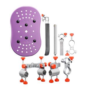 万向双炮台架座钓椅包配件拉饵盘铝合金脚踏扶手钓鱼灯支架鱼护架