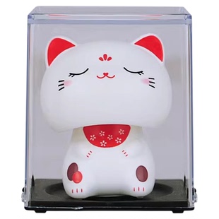 爱情怎么翻译同款点头小猫车茂熙高允真招财猫摇头自动点头小摆件