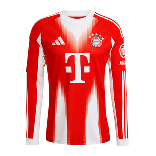 酷锐足球阿迪达斯25/26赛季拜仁主场球迷版足球长袖球衣JP3689