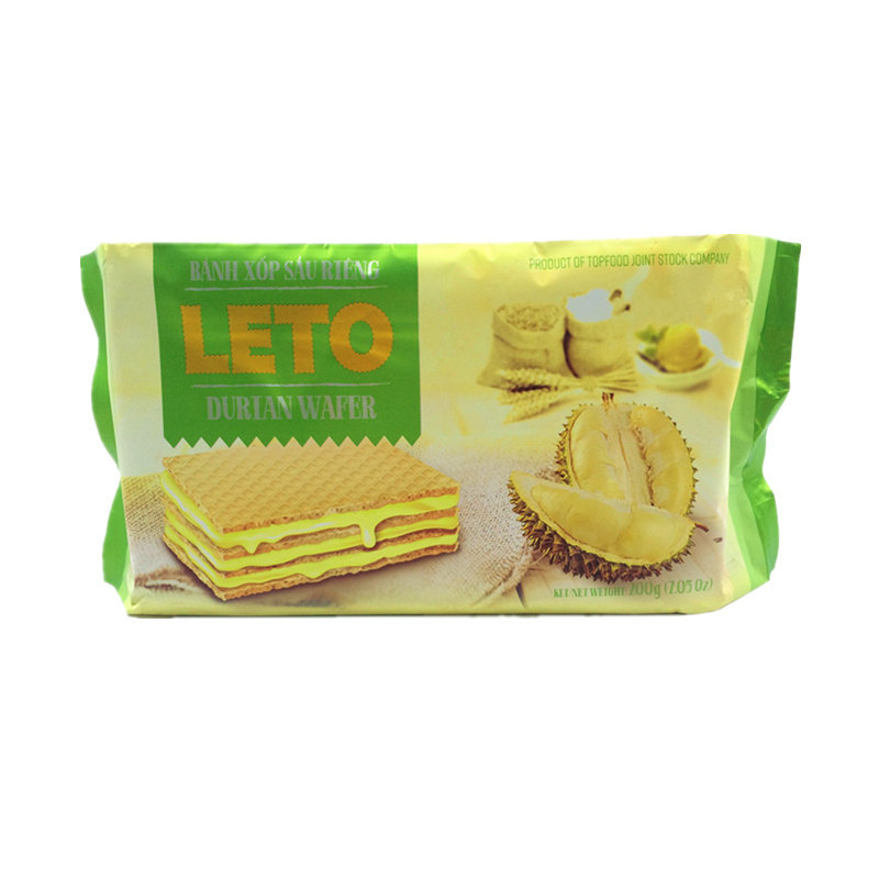越南leto奶酪榴莲味夹心威化饼干