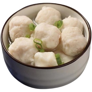 福州墨鱼丸新鲜手工实心潮汕鱼肉丸福建特产海鱼鱼圆子火锅食材当