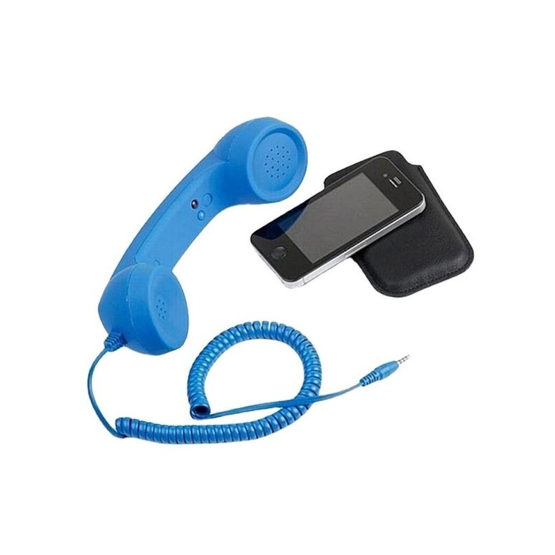 大号手持便携电话筒有线适用手机3.5mm接头复古话筒创意整蛊玩具