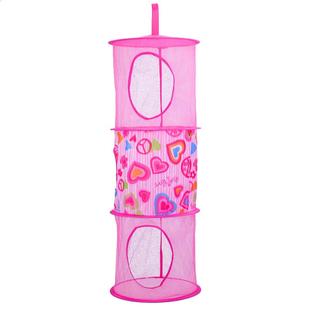 可折叠透气网布收纳挂袋 玩具内衣袜子分层收纳袋 树叶食品晾晒篮