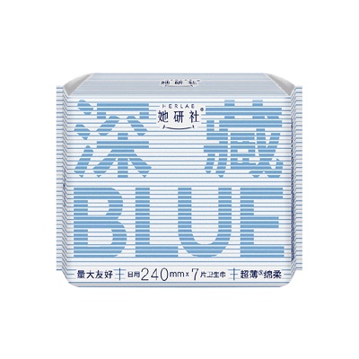 她研社卫生巾深藏BLUE240*7片