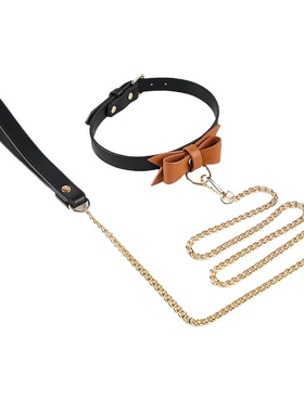 老钱风拼色英伦奢华蝴蝶结项圈