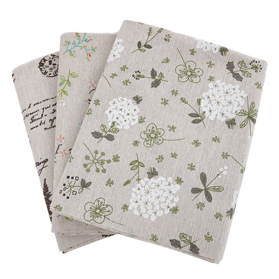 diy田园风纯色清仓处理棉麻布料