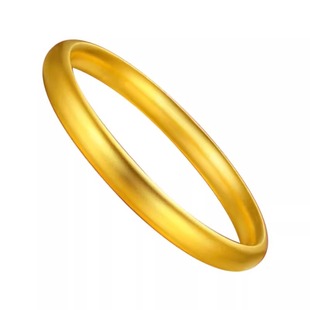 古法泥鳅背黄金手镯女款足金999素圈轮胎镯实心金包银手镯送妈妈