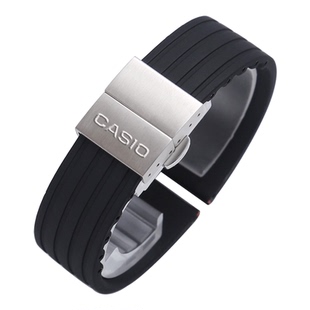 卡西欧天然橡胶柔软手表带表链男原装EFR-303MTP1375剑鱼双按扣22