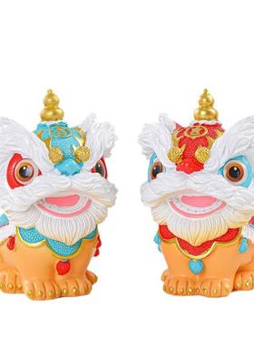 国潮风醒狮摆件高级感小众招财