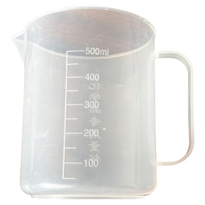 欧狮500毫升化学品专用量杯桶带刻度有把手耐腐蚀耐酸碱配比餐厅
