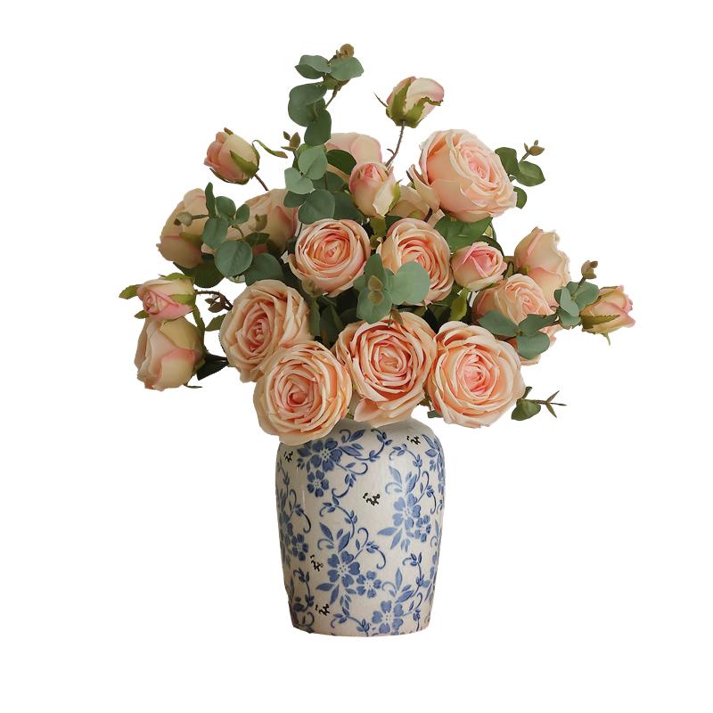 玫瑰花束高端轻奢仿真花花艺摆件