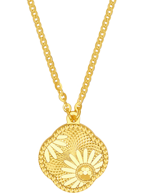 周六福银链坠S925金色