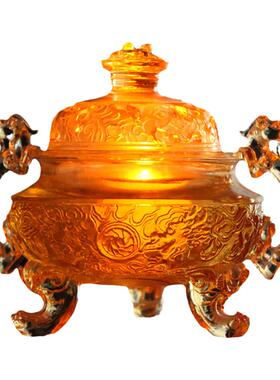六合春琉璃香炉风水供奉佛具用品
