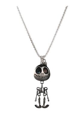 百搭潮骷髅骨架街头土酷蹦迪项链