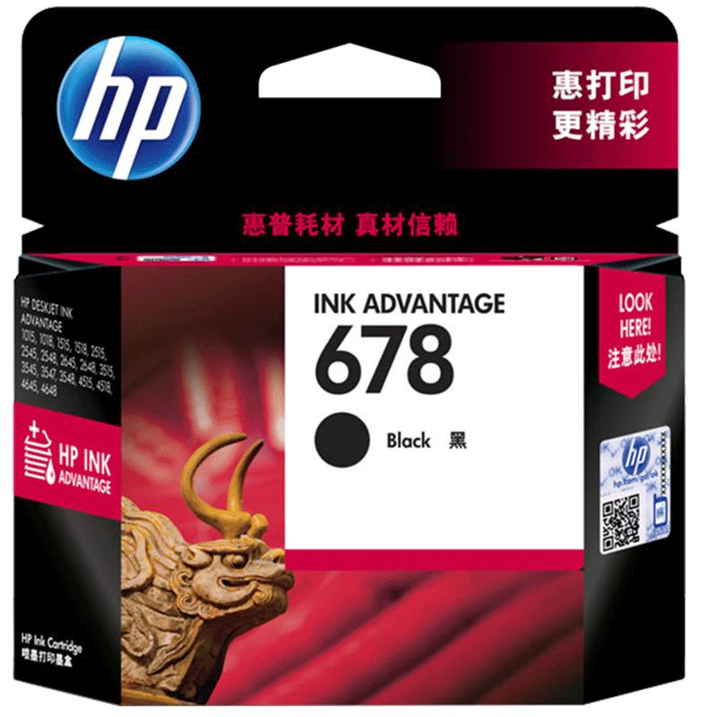 原装惠普678打印机墨盒 hp Deskjet 4518 3548 1518 2548 1018 2648 2515 4648 3515黑色 hp678墨盒名图