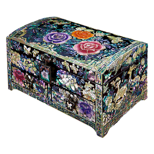 锦贝传说螺钿首饰盒结婚礼物黄金耳饰三金嫁妆盒项链盒手镯收纳盒