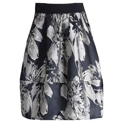 印花半身裙女A字裙中裙