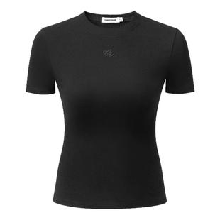 CLIMAX VISION云朵CV刺绣/轻盈舒弹修身正肩短款T恤短袖女打底tee