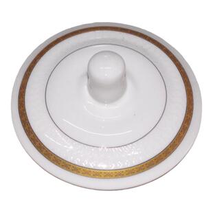 陶瓷纯白杯盖子通用杯子圆形骨瓷茶杯马克杯盖酒店饭店水杯盖配件