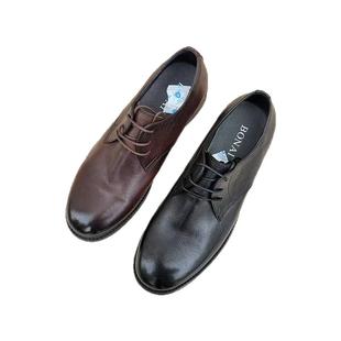 意大利手工男鞋头层牛皮英伦百搭圆头休闲德比商务皮鞋男真皮底