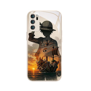 海贼王适用华为pura80pro手机壳mate70路飞p60art/p50高级感nova14ultra简约13/12/11se荣耀400玻璃300套200