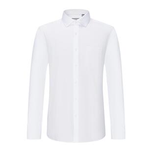 红豆长袖衬衫男26春季衬衣可机洗休闲男士面试结婚白衬衫男正装