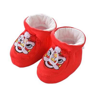 宝盖儿新生儿宝宝虎头鞋冬季棉鞋