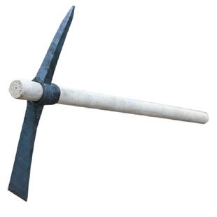 手工锻打小号轨道钢洋镐十字镐农用挖土挖树工具挖桩镐头扁尖搞头