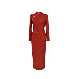 Bbabes【事事如意】新中式复古重工提花旗袍修身显瘦超火连衣裙女