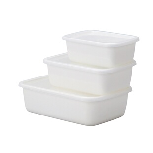 整洁的印象|日本制野田珐琅white series保鲜密封盒可用直火烤箱