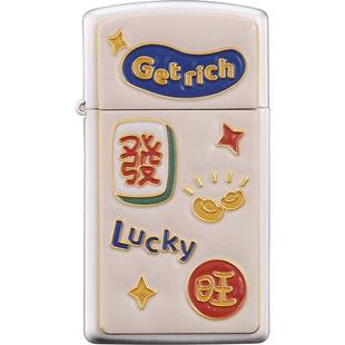 Zippo正品打火机 财源滚滚纤巧窄机正版防风煤油官网送男朋友礼物