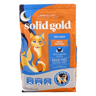 贝多芬宠物进口Solid Gold金装素力高金素无谷鸡肉营养全猫粮12磅